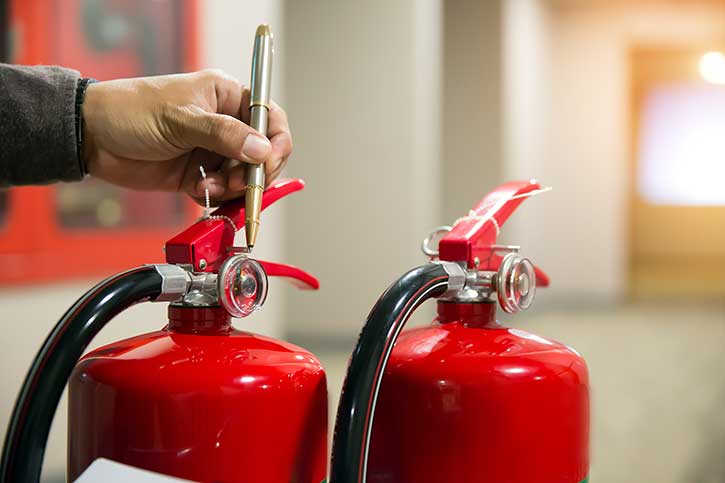 Fire extinguisher test