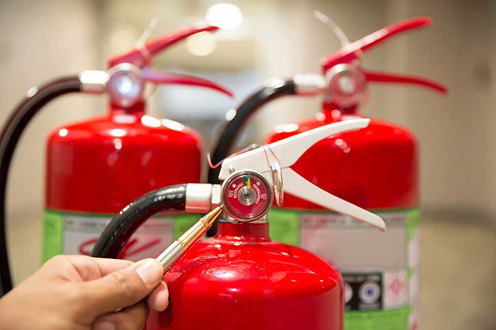 Fire extinguisher test